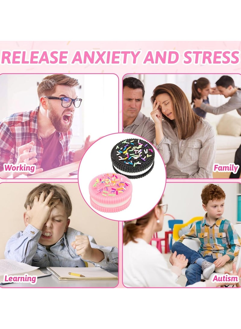 bbet 2pC Squishy Biscuit Stress Relief Toy Fun Fidget Sensory Toy Cute Squishy Squeeze Toy Pinch Decompression Toy for Anxiety Relaxation for Adults Kids Ideal for Stress Relief Perfect Desk Accessory - Image 4