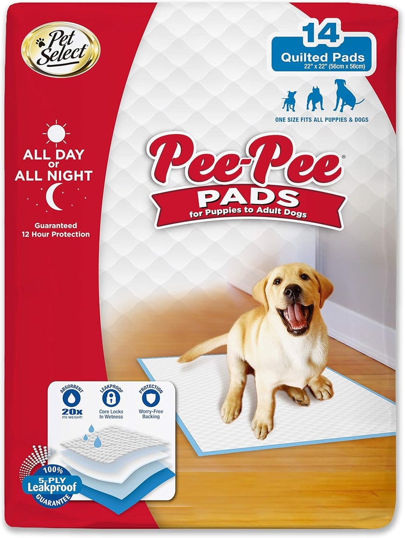 four paws PETSELECT PEE PADS FOR DOGS AND SMALL DOGS, 14 COUNT - 22X22 INCHES - Image 1
