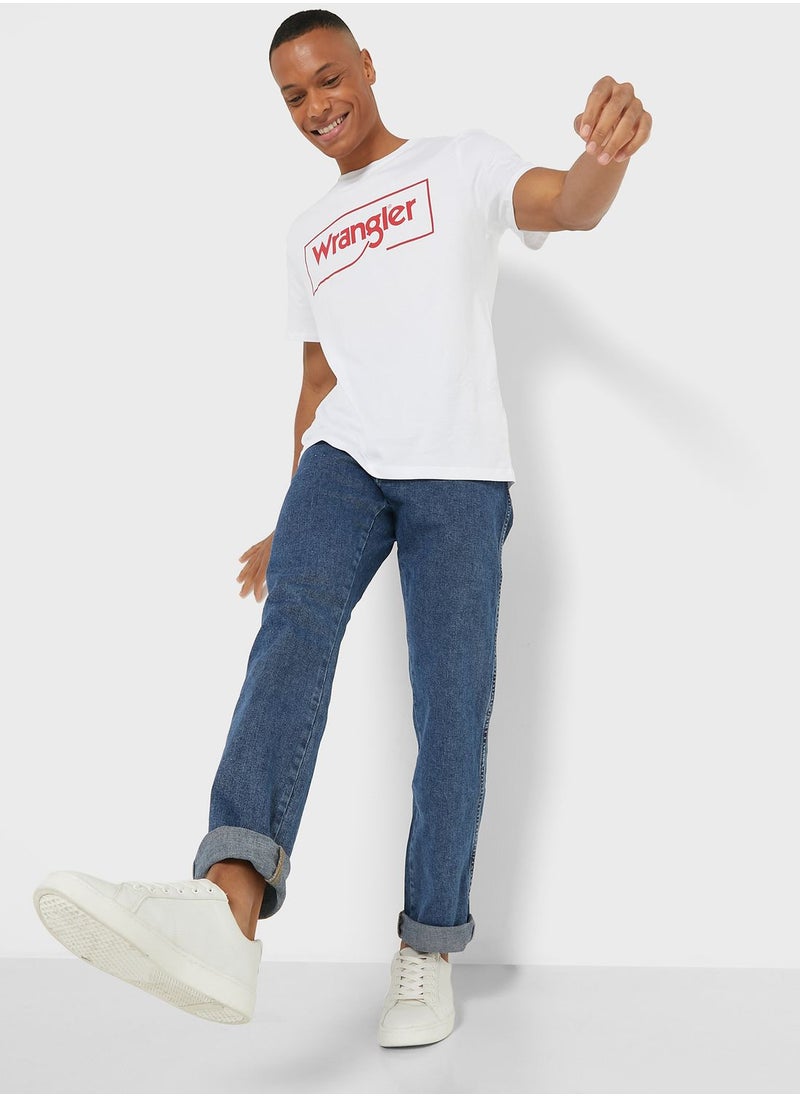 Wrangler - Mid Wash Slim Fit Jeans - Image 1