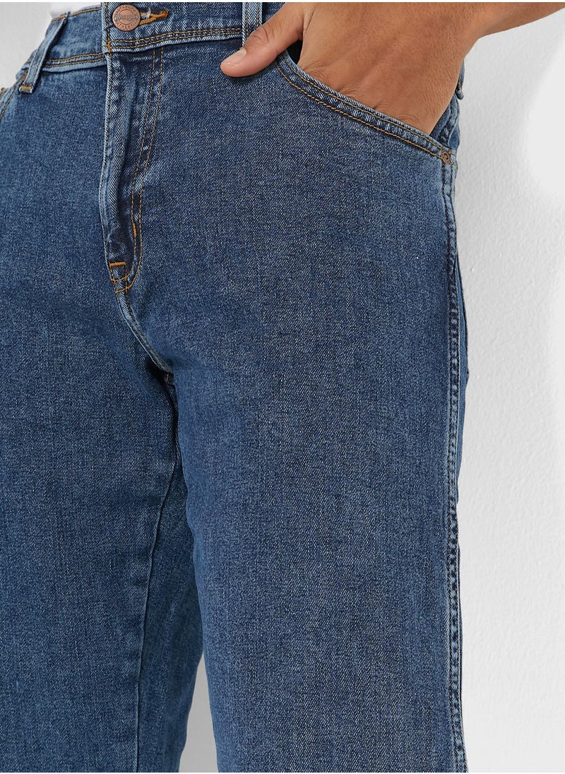 Wrangler - Mid Wash Slim Fit Jeans - Image 1
