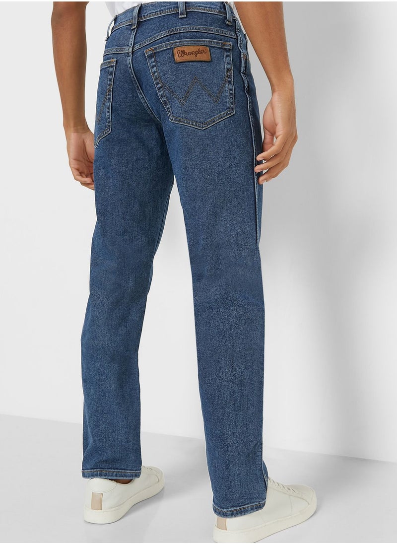 Wrangler - Mid Wash Slim Fit Jeans - Image 1