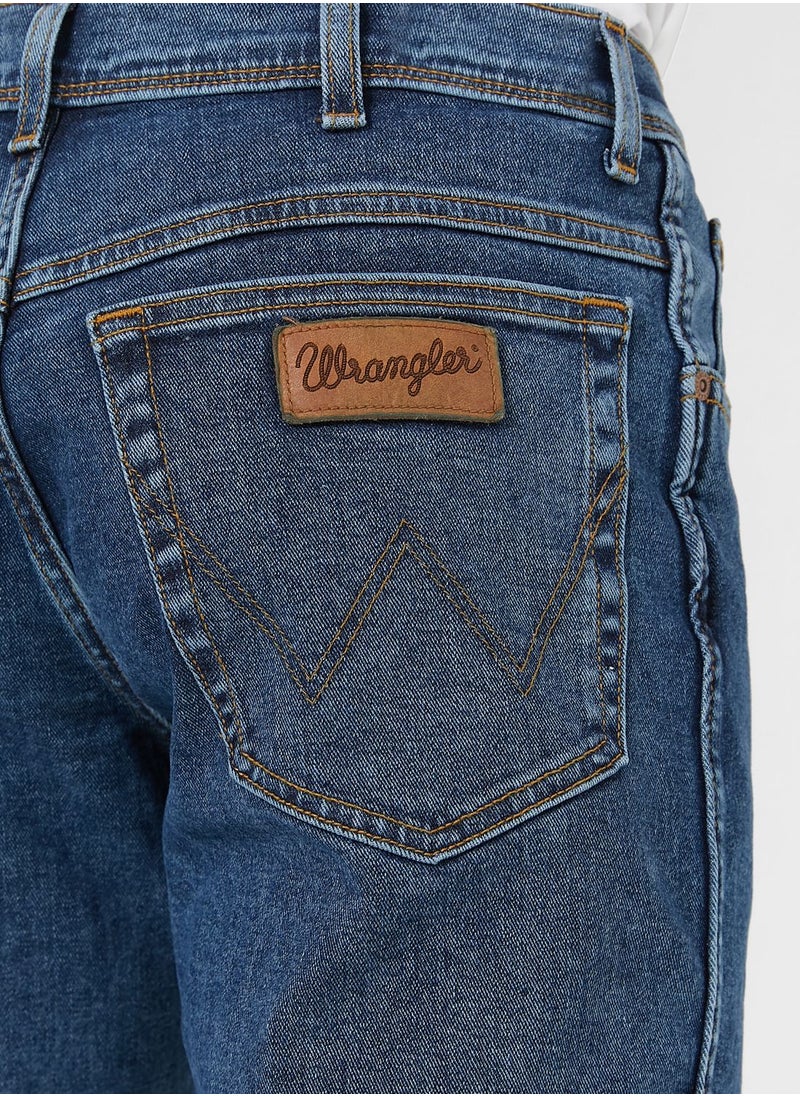 Wrangler - Mid Wash Slim Fit Jeans - Image 1