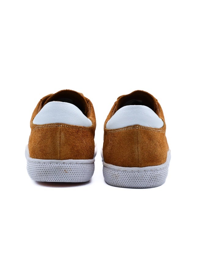 Hoog Shoes For Men Two Tone Lace Up Men’s Shoes Casual Sneakers Honey Comb Persian Suede Leather - Image 3