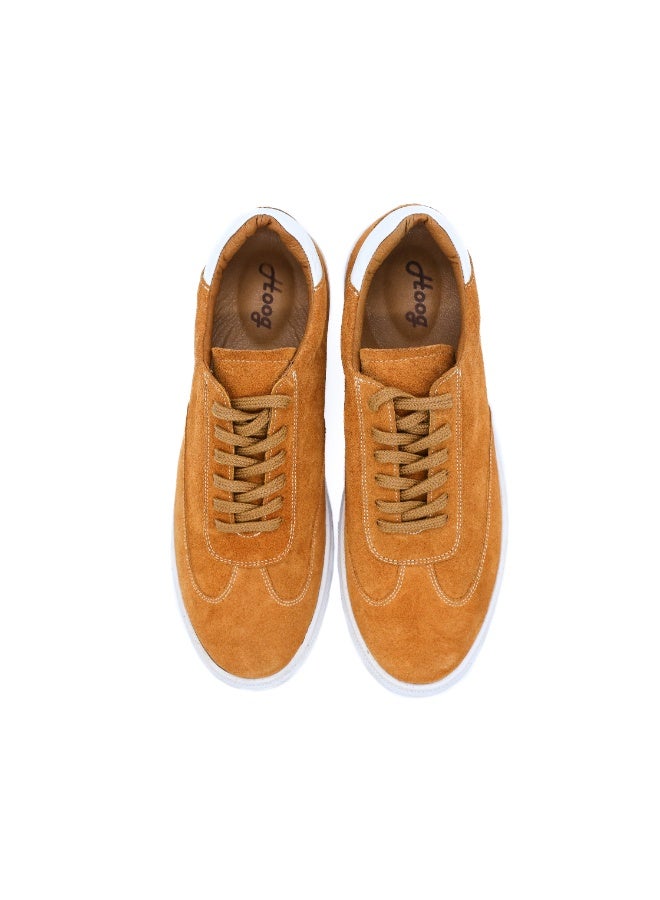 Hoog Shoes For Men Two Tone Lace Up Men’s Shoes Casual Sneakers Honey Comb Persian Suede Leather - Image 5