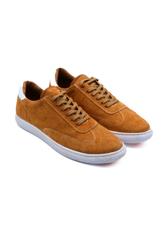 Hoog Shoes For Men Two Tone Lace Up Men’s Shoes Casual Sneakers Honey Comb Persian Suede Leather - Image 2