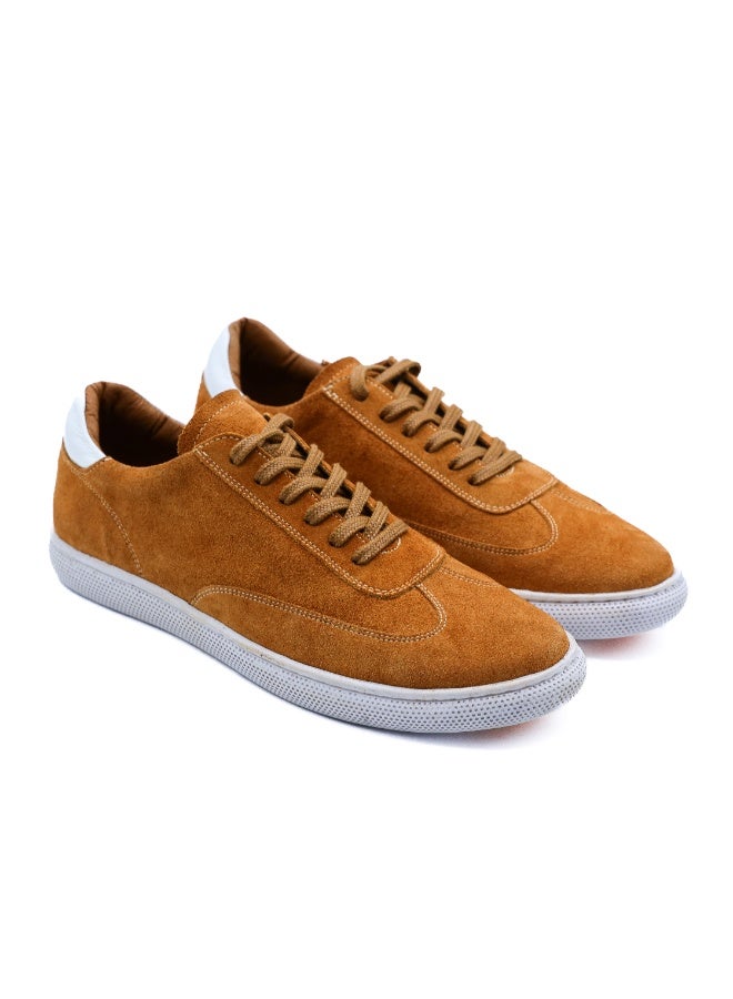 Hoog Shoes For Men Two Tone Lace Up Men’s Shoes Casual Sneakers Honey Comb Persian Suede Leather - Image 1