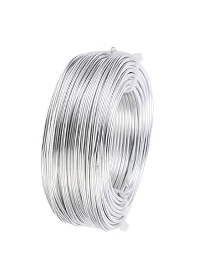 5mm Bendable Aluminum Jewelry Wire Roll Silver Color for DIY Crafting and Sculpting - Image 1