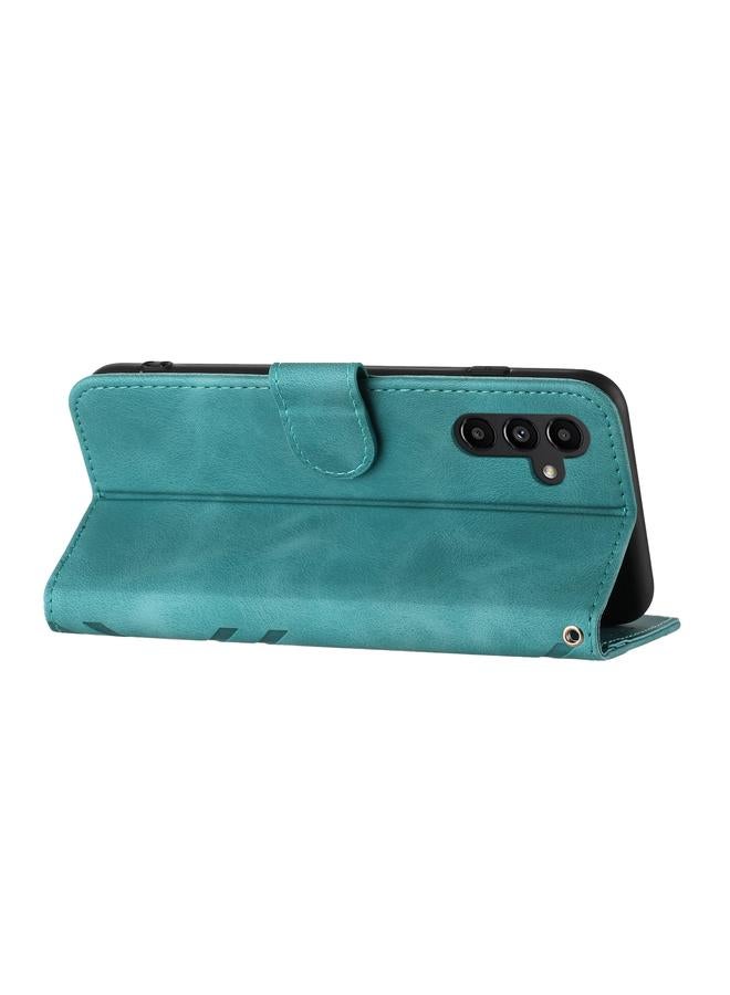 S-TOP Case For Samsung Galaxy A14 4G Line Pattern Skin Feel Leather Phone Case - Image 3