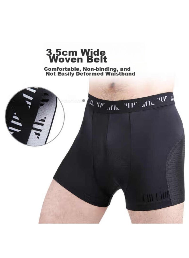 Lampada Lanpada Men's Cycling Underwear, Summer High-elastic Breathable Seamless Cycling Shorts, Black, Size M - Image 2
