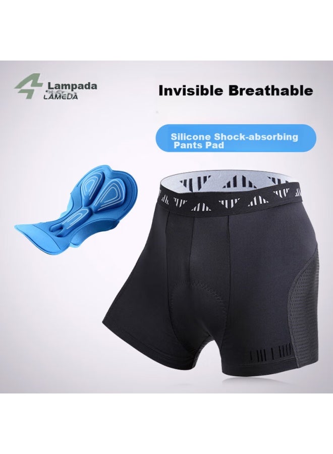 Lampada Lanpada Men's Cycling Underwear, Summer High-elastic Breathable Seamless Cycling Shorts, Black, Size M - Image 1