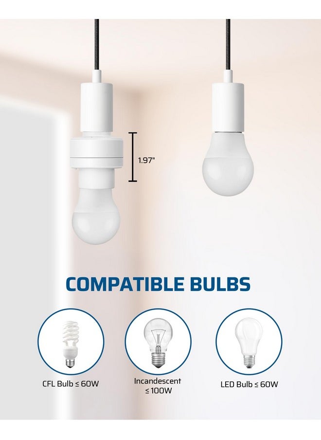 DEWENWILS DEWENWILS Remote Control Light Socket, Wireless Light Switch for Pull Chain Light Lamp Fixtures, 100FT Range, No Wiring Needed, ETL Listed(1 Wall Mounted Controller+1 Bulb Base, Shorter Version)  - Image 4