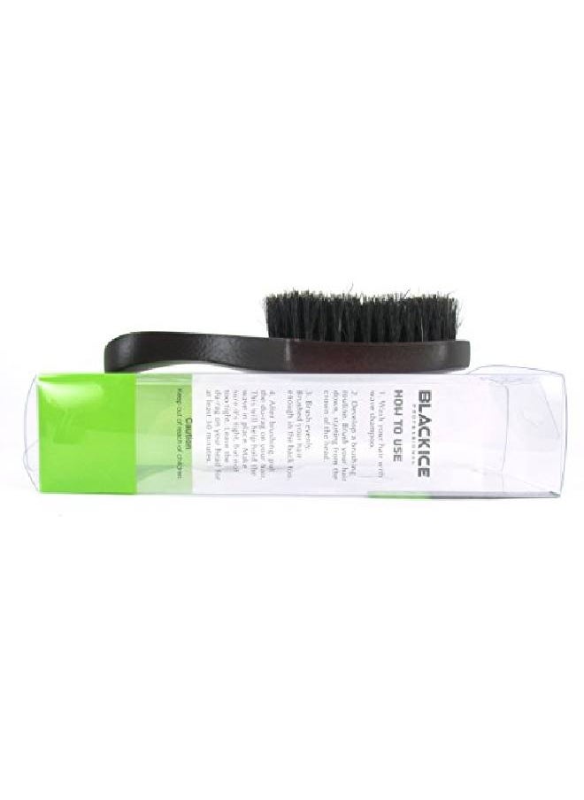 Black Ice Magic Wave 7'' Curved Club Brush Soft Premium Boar  - Image 1