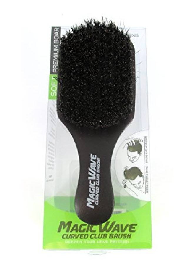 Black Ice Magic Wave 7'' Curved Club Brush Soft Premium Boar  - Image 3