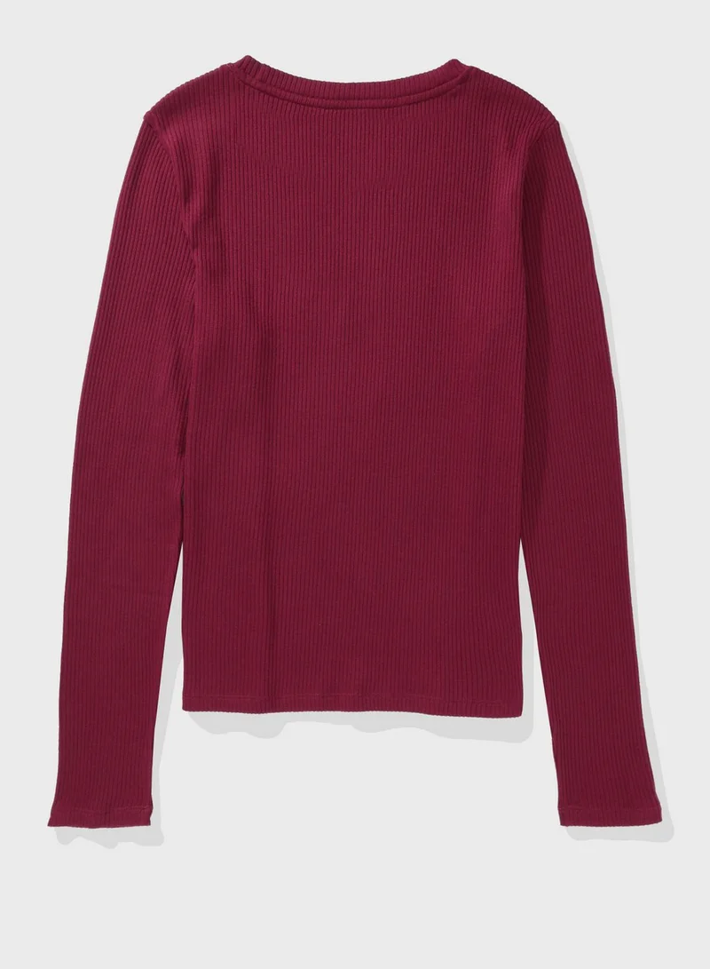 امريكان ايجل Crew Neck Knitted T-Shirt