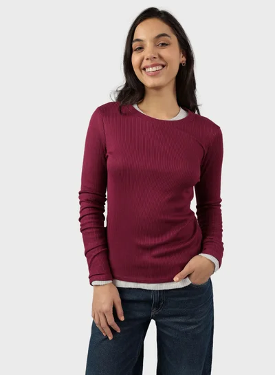 American Eagle Crew Neck Knitted T-Shirt