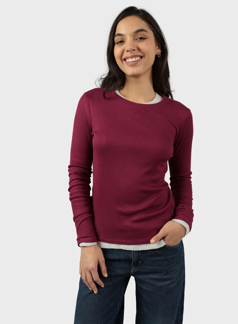 امريكان ايجل Crew Neck Knitted T-Shirt