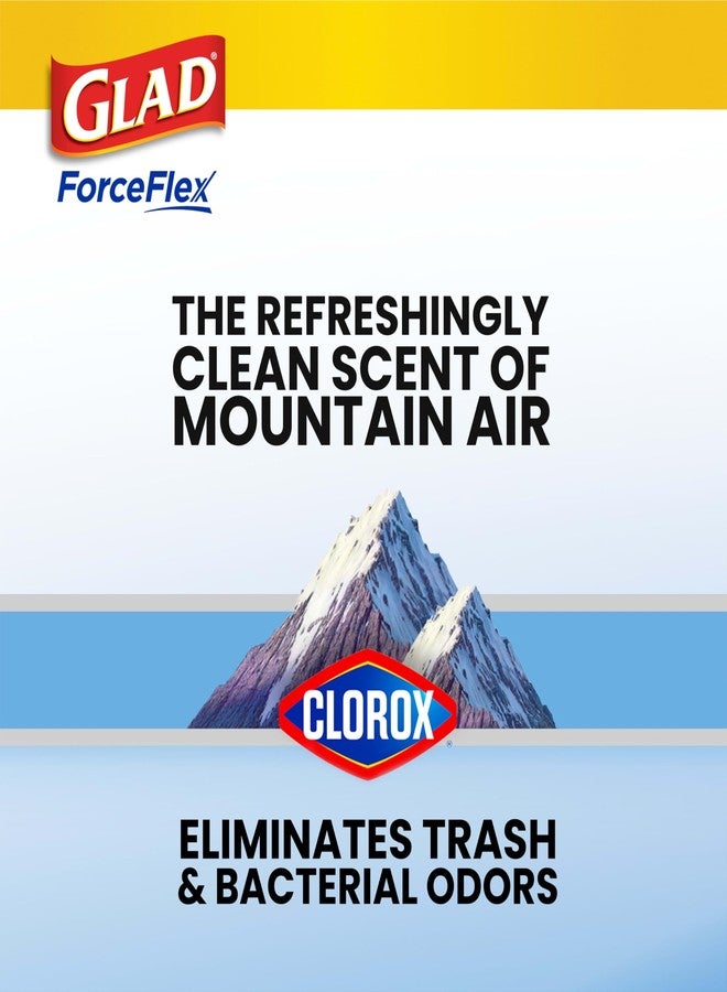Glad Large 30 Gallon Trash Bags, Clorox Mountain Air Heavy Duty Garbage Bags, Forceflex with Drawstring, 50 Count (Packaging May Vary) - Image 4