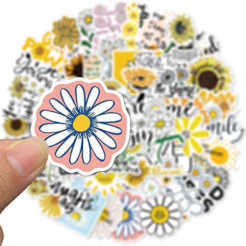 iDream Yellow Daisy Motivational Quote Refreshing Look Sticker Set (50 Pieces) – Inspirational Quotes, Size 3 to 8 cm, Perfect for Home/Office Decor, Journals, Laptops and More - Image 4