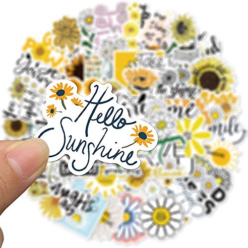 iDream Yellow Daisy Motivational Quote Refreshing Look Sticker Set (50 Pieces) – Inspirational Quotes, Size 3 to 8 cm, Perfect for Home/Office Decor, Journals, Laptops and More - Image 5