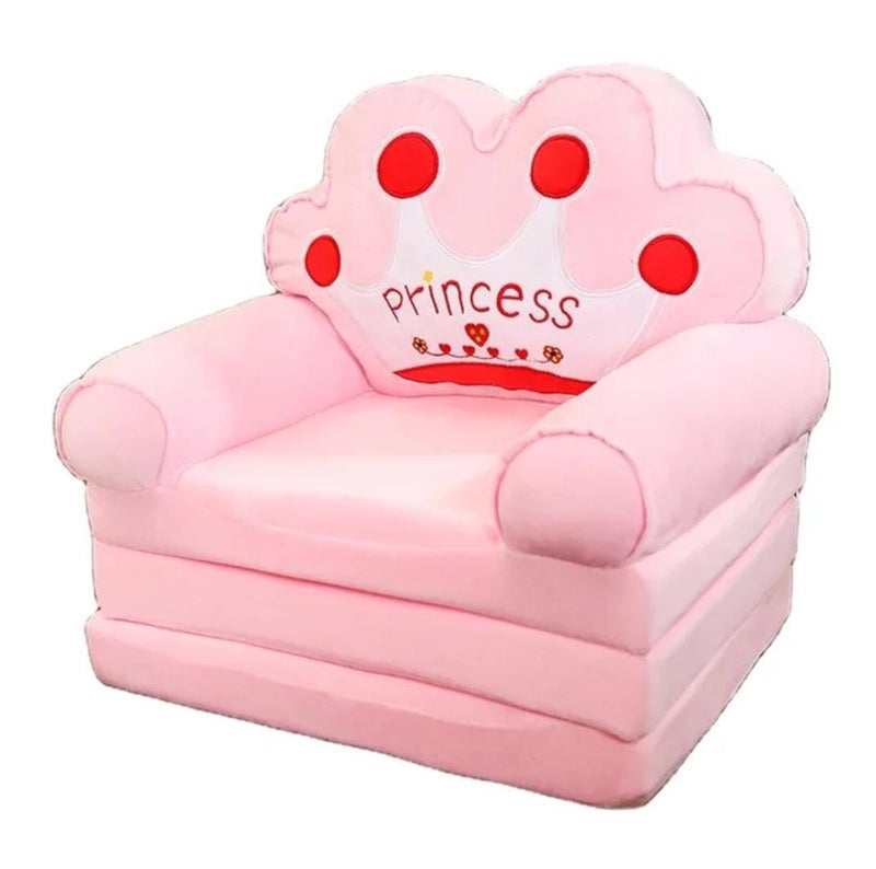 Trasip Home Trasip Home Newly Kids Princess Sofa Come Bed Bigger Size with 3 Foldable Fiber Seat for Kids Upto 35 Years Only 