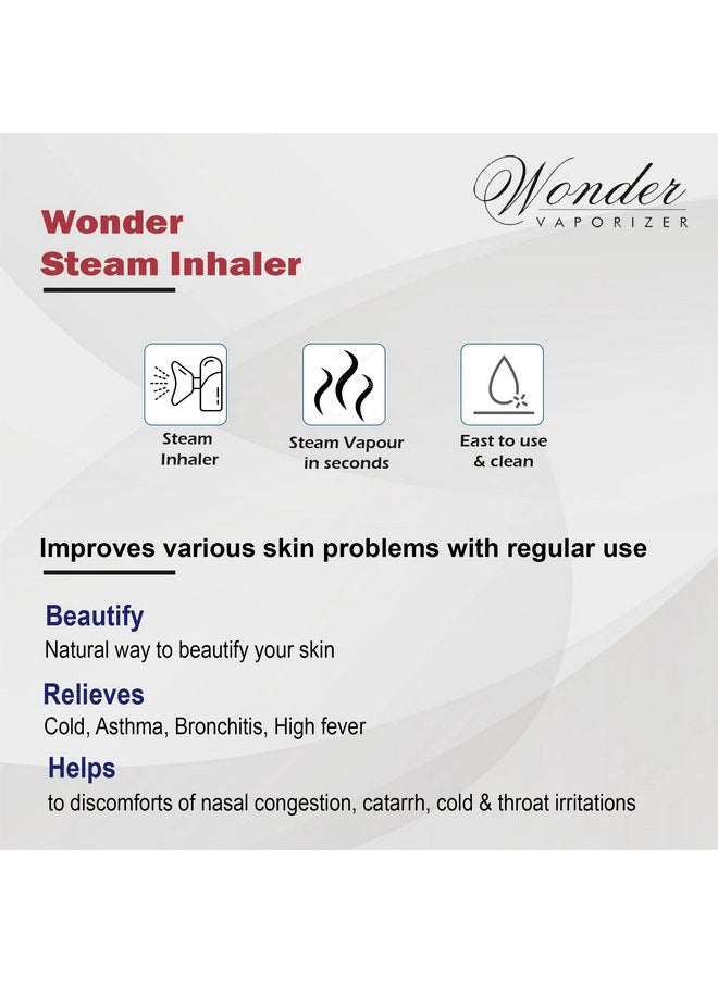 Wonder - Steam Inhaler Sauna Vaporizer For Blackheads Removal Cold & Cough Rejuvenate Skin For Youthful Complexion (Steam Vaporizer) - Image 1