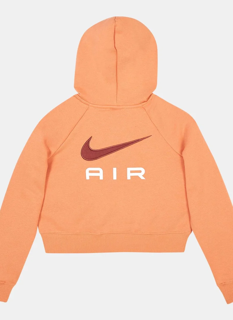Nike Kids' Air French Terry Crop Hoodie (Older Kids)