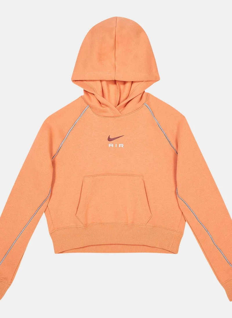 Nike Kids' Air French Terry Crop Hoodie (Older Kids)