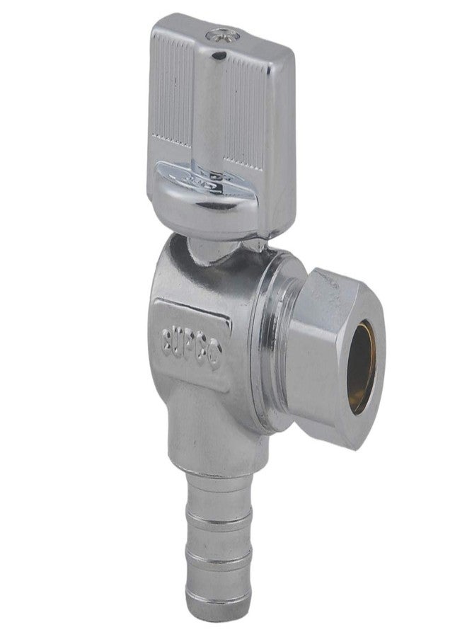 Grneric LD Valve- 1/4 Turn Angle Stop Valve 3/8-in Compression x 1/2-in Pex, Quarter Turn LF Brass Chrome Plated OD to Pex Angle Shut Off Valve for Faucet or Toilet Installation (2-Pack) - Image 3