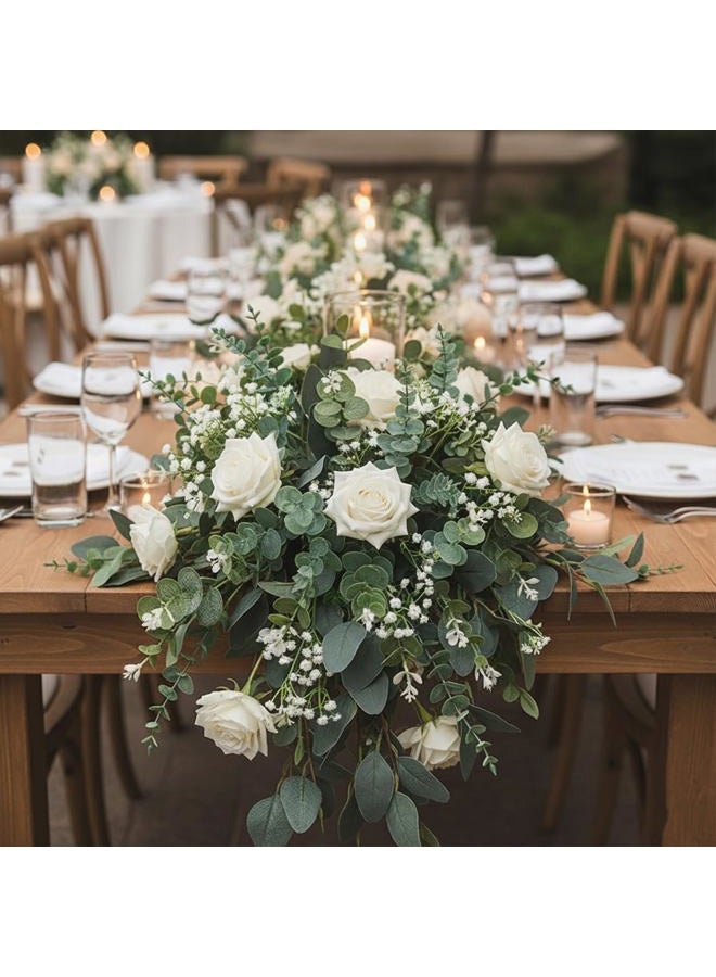WONICE 240 Pcs 5 Mixed Eucalyptus Greenery Stems Artificial Baby Breath Flowers Bulk Eucalyptus Leaves Bundle Faux for DIY Wedding Decoration Bouquets Home Arrangement Floral Vase Decor - Image 2