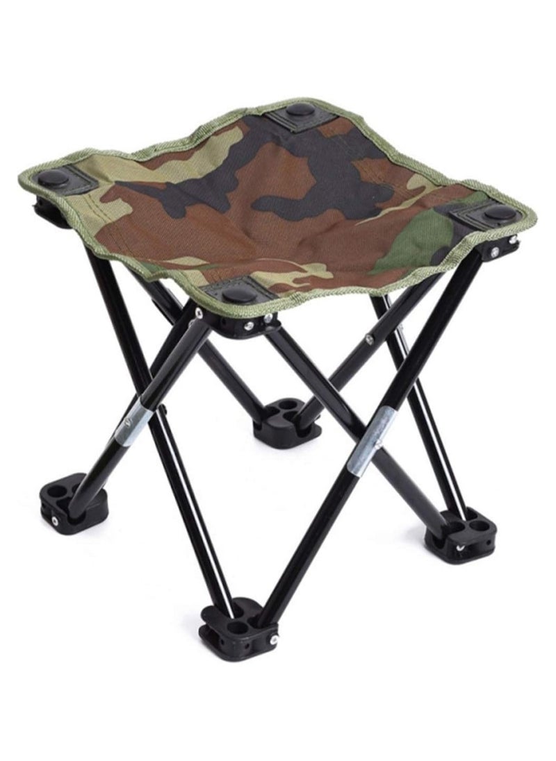 SNW Foldable Stool Folding Stool Camping Hiking Beach Portable Fishing Chair Camouflage Light Leisure Fishing Tool (Color : Army Green)  - Image 1
