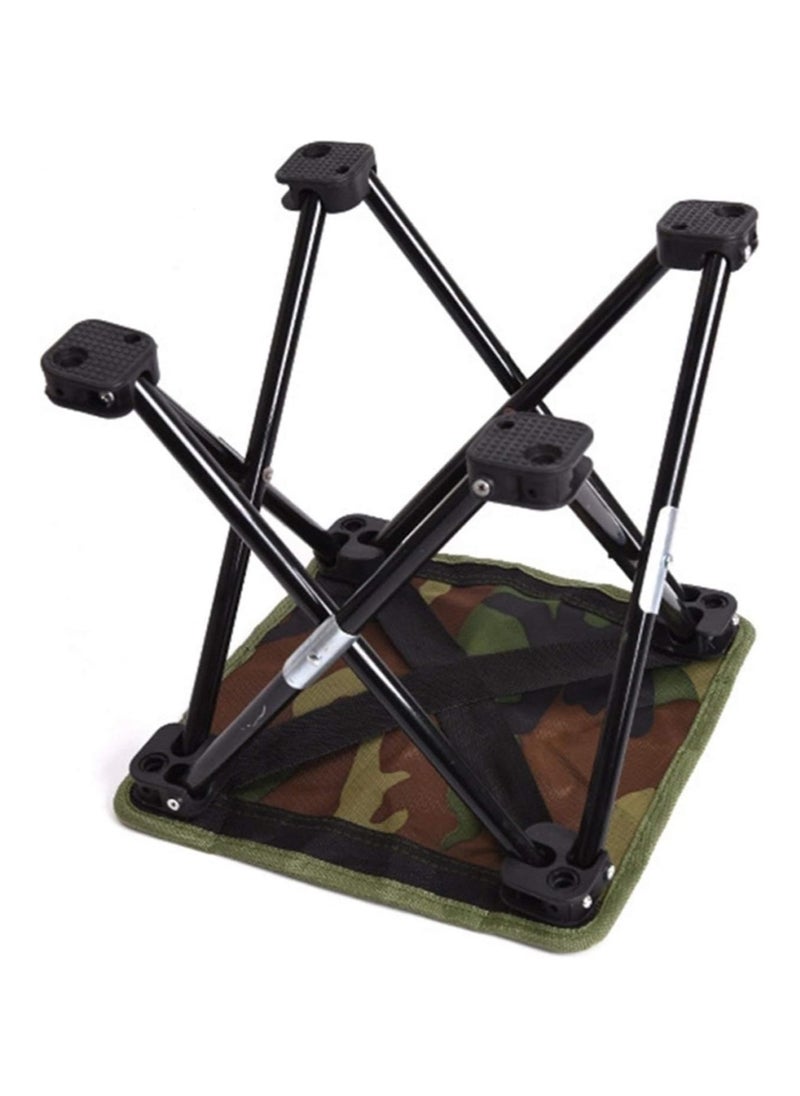 SNW Foldable Stool Folding Stool Camping Hiking Beach Portable Fishing Chair Camouflage Light Leisure Fishing Tool (Color : Army Green)  - Image 3