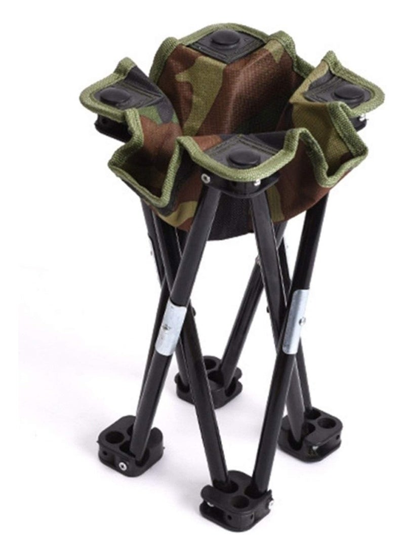 SNW Foldable Stool Folding Stool Camping Hiking Beach Portable Fishing Chair Camouflage Light Leisure Fishing Tool (Color : Army Green)  - Image 4