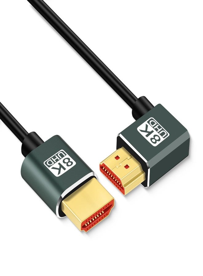 Thsucords Ultra Thin 8K HDMI 2.1 90 Degree Right Angle Cable 3.3FT, Flexible Slim High Speed Cord Support 4K@120Hz 8K@60Hz Compatible with Roku TV/HDTV/PS5/Blu-ray - Image 2