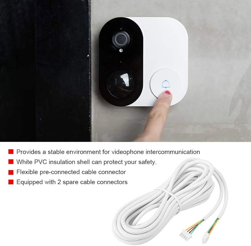 4 نواة 30 متر 0 3 مم كابل نحاسي مرن دائري لهاتف باب الفيديو ونظام التحكم في الوصول - Image 3