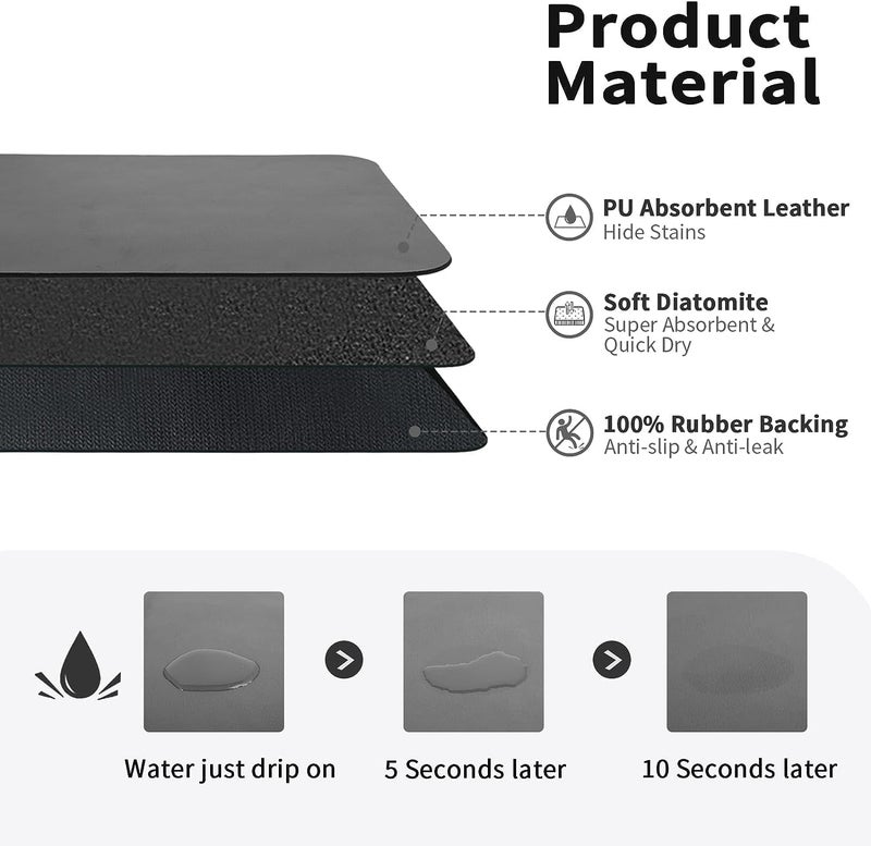 Mantra Impex 60 40 cm Dish Drying mat for Kitchen Water Absorbent mat Drying mat for Kitchen Utensils Large Dry mat for Kitchen Utensils Drying mat Water Absorbent mats for Kitchen Items - Image 2