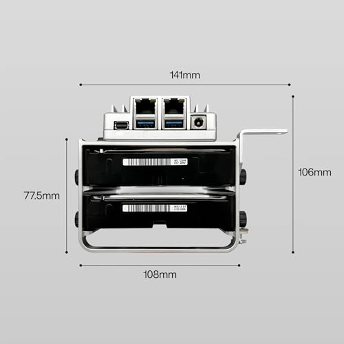 zimaboard حامل توسيع HDD ZimaBoard 2 - تركيب محرك من الألمنيوم مزدوج 3.5 بوصة، رف تجميع أدوات لخادم المنزل وتخزين NAS - Image 5