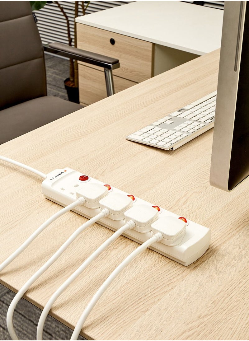 LAWAZIM - heavy duty 5 Way Extension Cable with individual port on/off buttons | 5 Meters | 2990W - Image 1