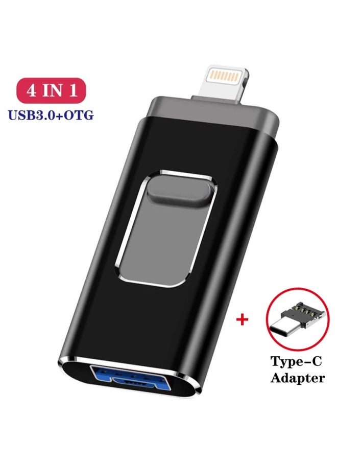 Generic - Four-in-one Usb Otg Adapter For Android Phones Computers Universal Usb Flash Drive Data Transfer Head-Color:Silver-Capacity:64g Liter 128g - Image 1