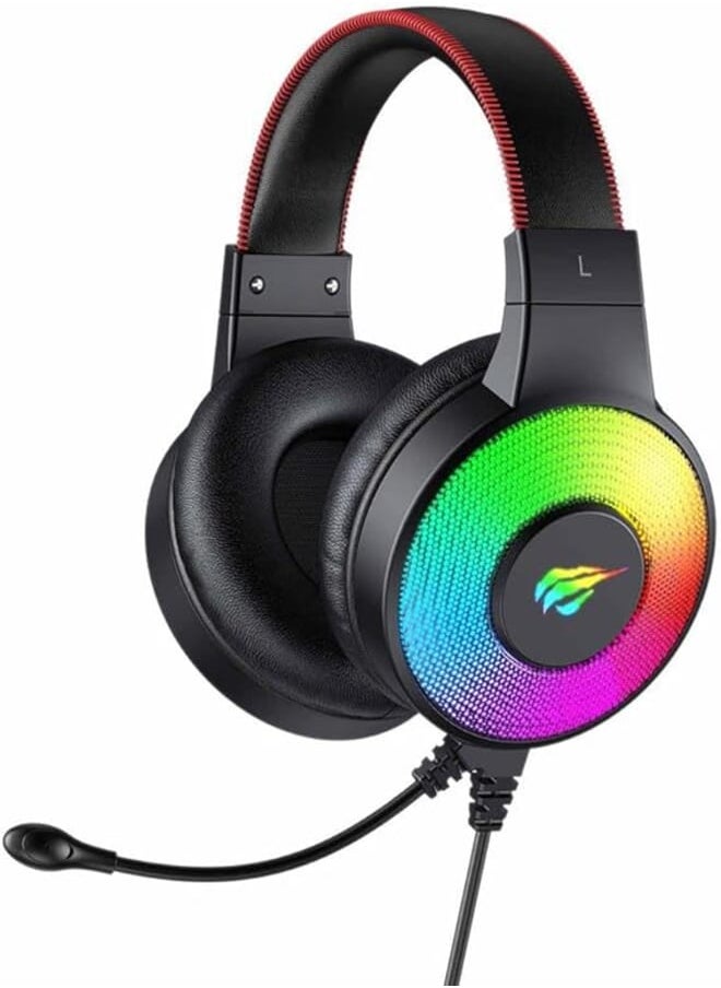 havit Havit H2013D Gaming Headset With Surround stereo With 50MM and Cool RGB Lightining,Black 