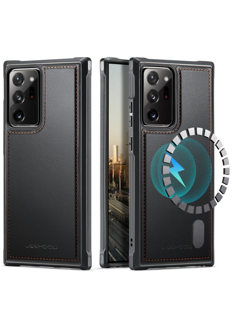 جيهود جراب حمايه من الجلد الصناعي الفاخر  متوافق مع  Samsung Galaxy Note 20 Ultra (اسود) - Image 1