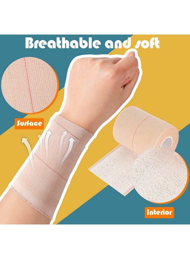 BBTO 4 Rolls Elastic Tape Adhesive Elastic Tape Self Adhesive Bandage Wrap Flexible Stretch Bandages for Sports Ankle, Knee and Wrist Sprains Animal Pets, 5 Yard (3 Inch in Width) - Image 5