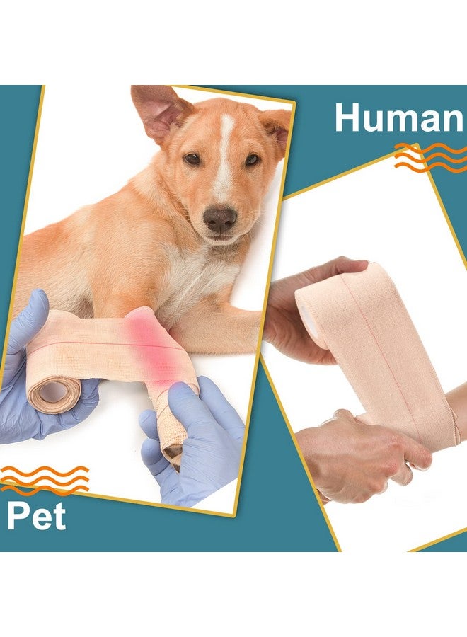 BBTO 4 Rolls Elastic Tape Adhesive Elastic Tape Self Adhesive Bandage Wrap Flexible Stretch Bandages for Sports Ankle, Knee and Wrist Sprains Animal Pets, 5 Yard (3 Inch in Width) - Image 3