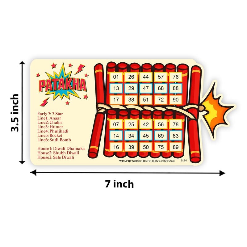 Suruchi Strokes Diwali Theme Tambola Ticket | Deepawali Festival | Kitty Party Bingo Housie Game (50 Ticket) - Image 2