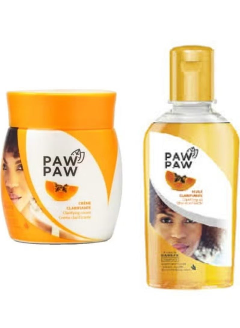 باو باو مجموعة العناية بالجسم من باو باو تو بي سي كريم 120 مل + زيت مستخلص البابايا 60 مل