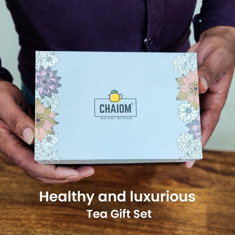 CHAIOM Tea Fiesta 2 | Tea Gift Box | Loose Tea | 2 Variety Flavors | 50gm each - Image 2