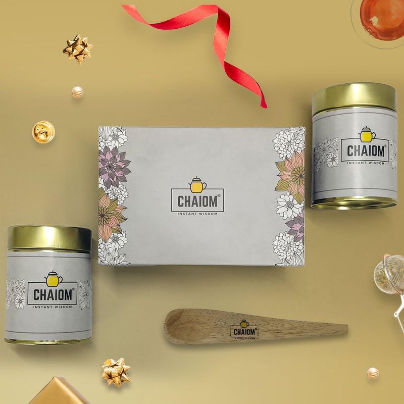 CHAIOM Tea Fiesta 2 | Tea Gift Box | Loose Tea | 2 Variety Flavors | 50gm each - Image 1