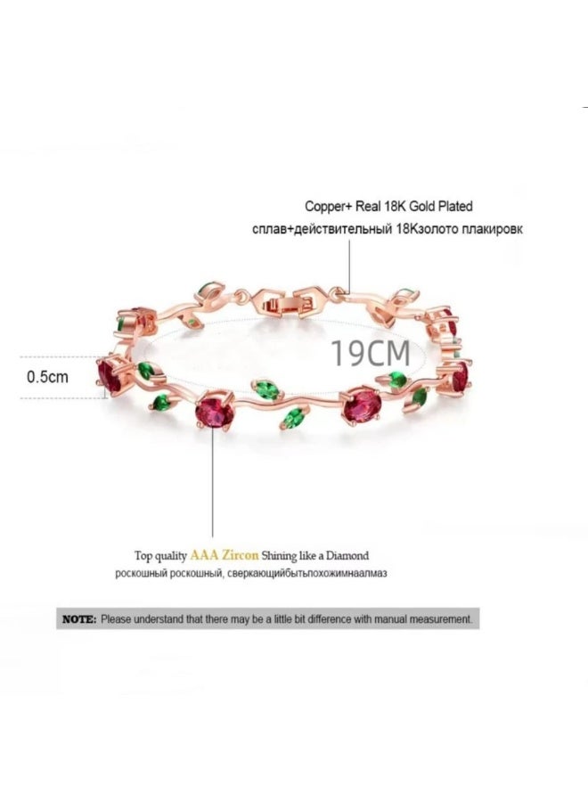 Luxuria A stylish and modern 7-inch Austrian cubic zirconia bracelet plated in 18k gold – a must-have jewelry gift. - Image 3