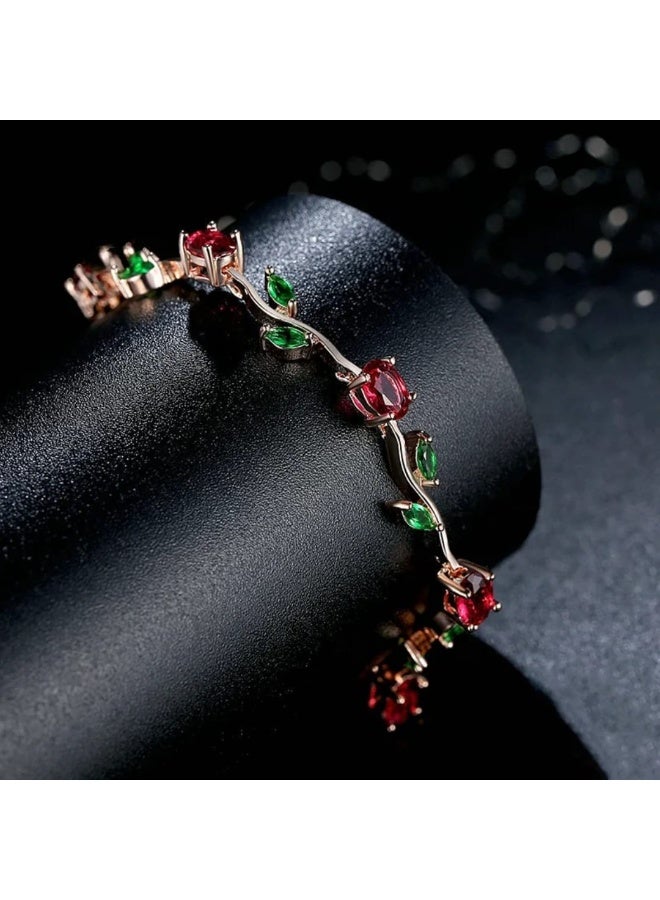 Luxuria A stylish and modern 7-inch Austrian cubic zirconia bracelet plated in 18k gold – a must-have jewelry gift. - Image 4