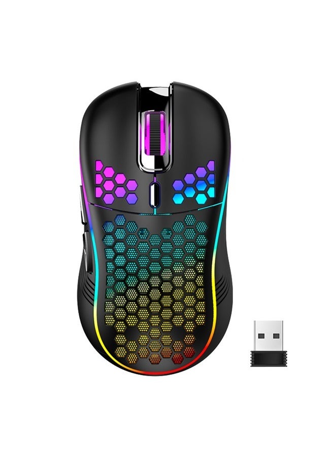 yongsheng Wired Gaming Mouse,Honeycomb Wired Gaming Mouse, RGB Backlight and Adjustable , Ergonomic and Lightweight USB Computer Mouse with High Precision Sensor for  Laptop Gamers (Black)  - Image 2