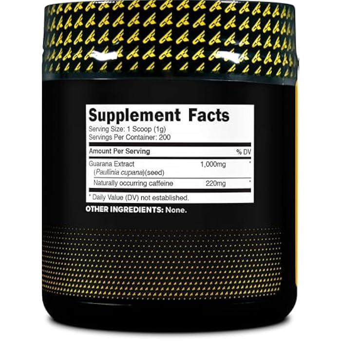 Primaforce Guarana Powder (200g) (Unflavored) - Pure Guarana, 220 mg Natural Caffeine, 200 Servings - Image 4